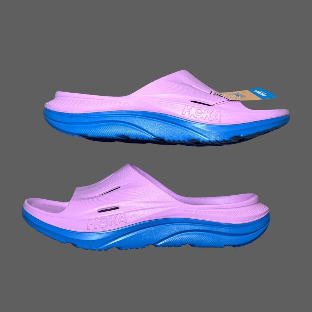 Hoka ORA Recovery Slide 3 Cyclamen/Coastal Sky 14 NWT
